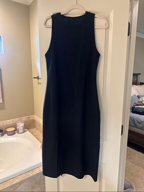 Abercrombie & Fitch Black Sleeveless Midi Tank Dress